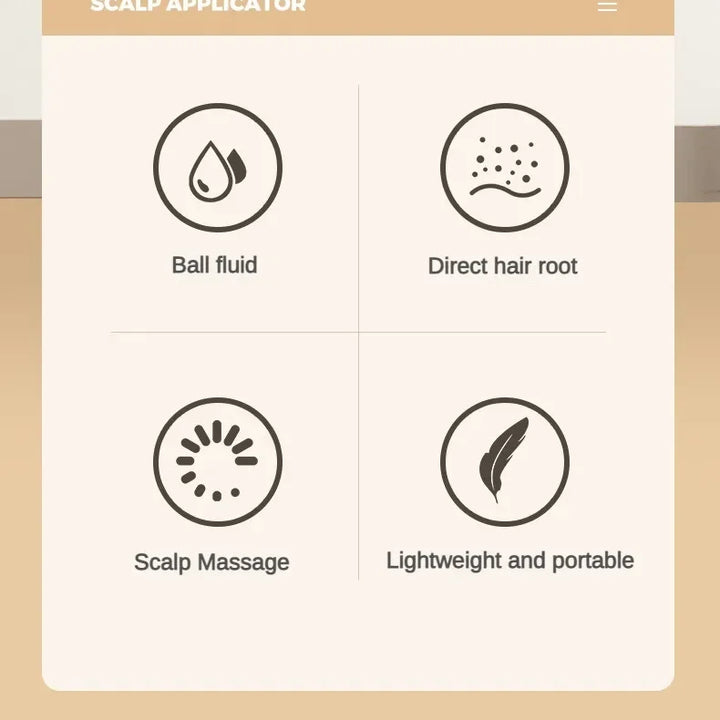 Aplicador de couro cabeludo Pente líquido