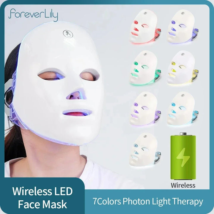 Máscara facial de luz vermelha