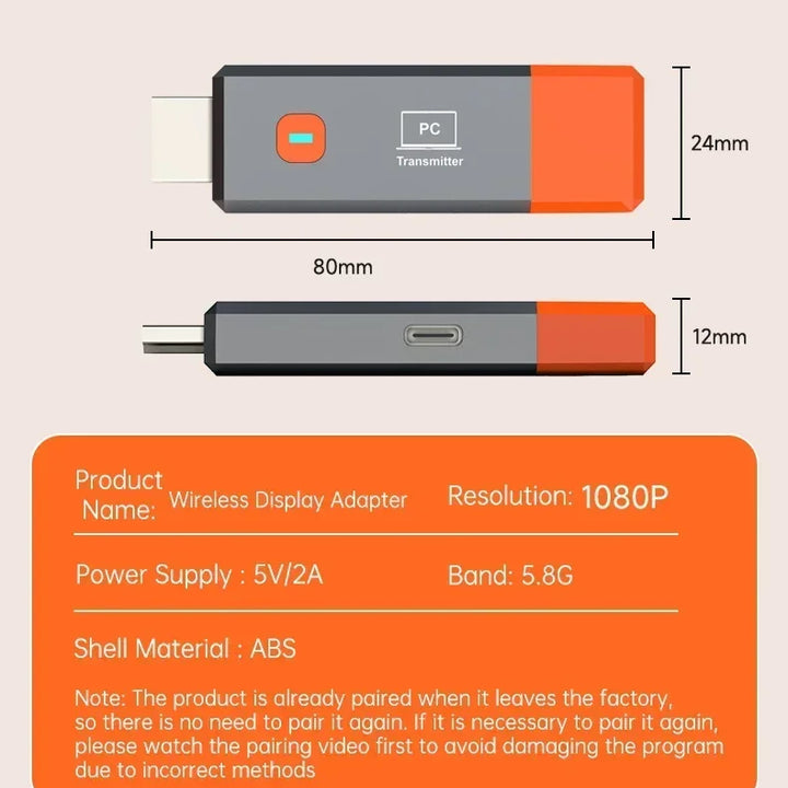 Receptor de vídeo hdmi sem fio