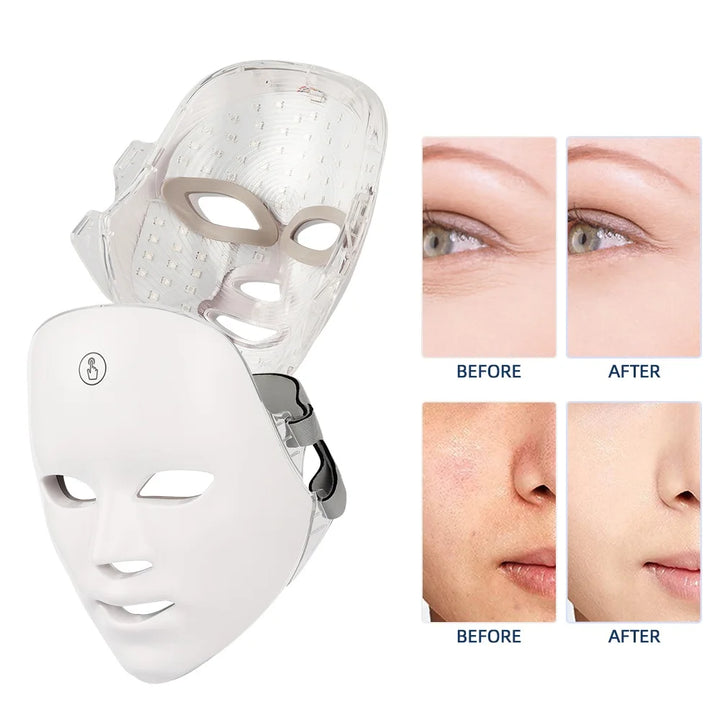 Máscara facial recarregável de led