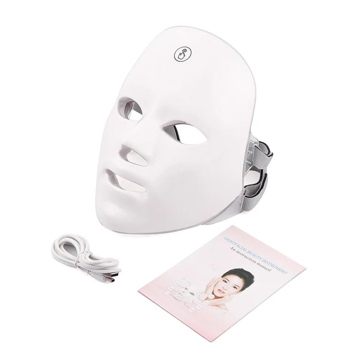 Máscara facial recarregável de led