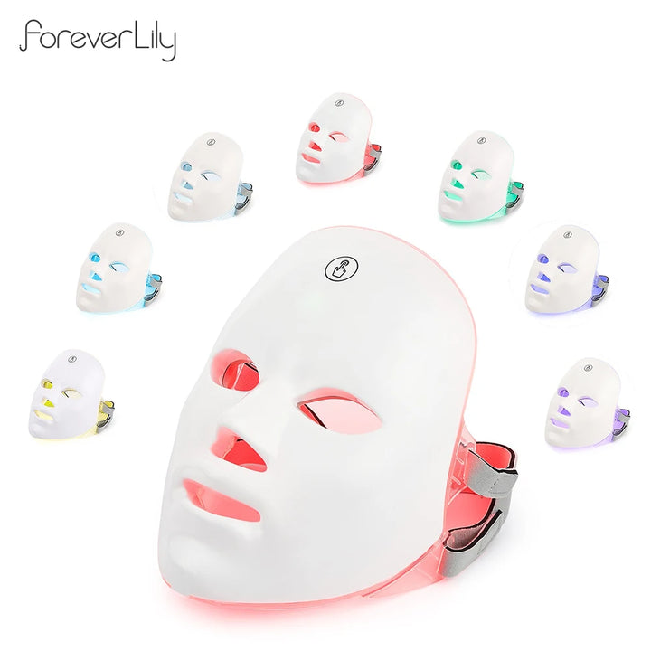 Máscara facial recarregável de led