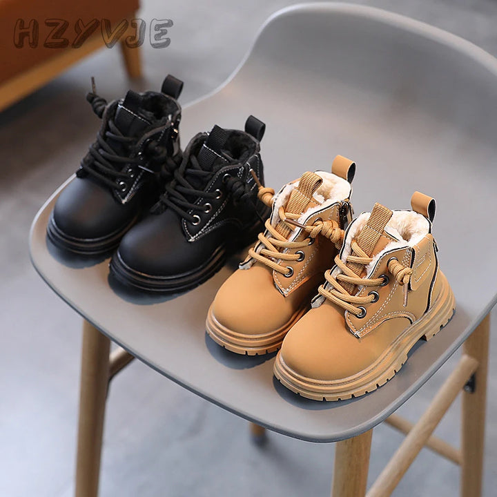 Novas botas  infantil inverno engrossado meninos meninas