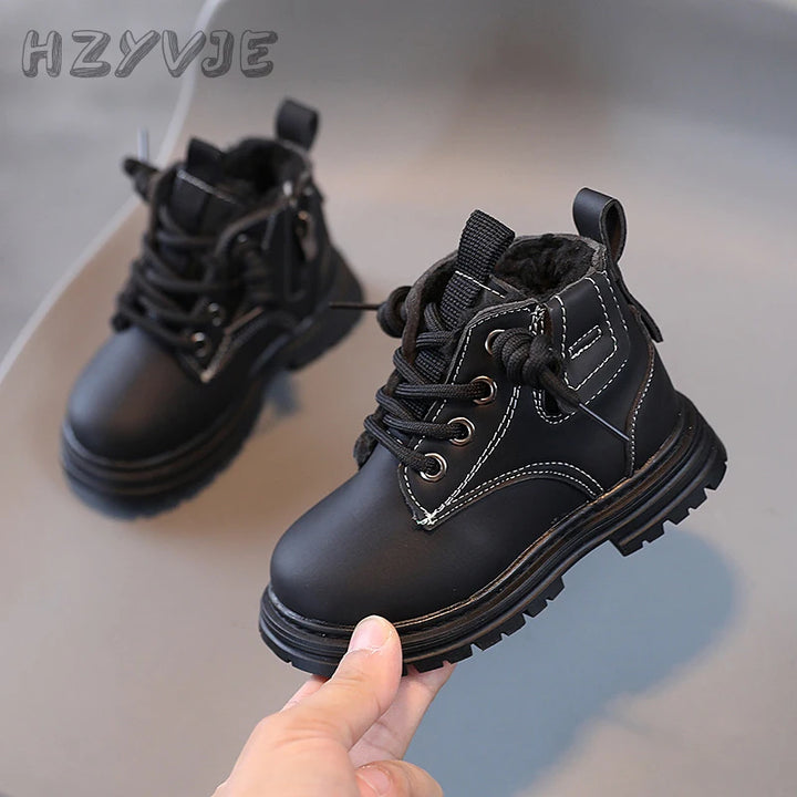 Novas botas  infantil inverno engrossado meninos meninas