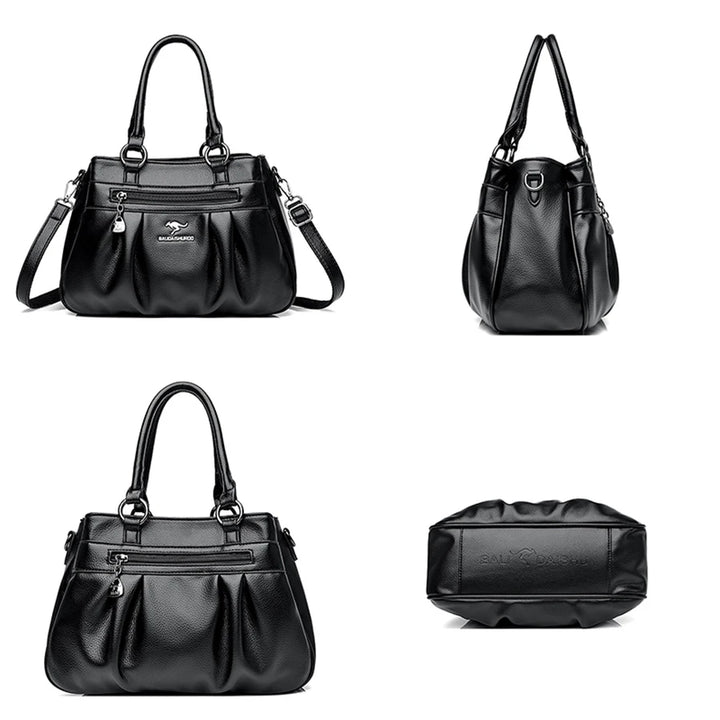 Bolsas femininas Designer 3 camadas Bolsas de mão de couro Grande